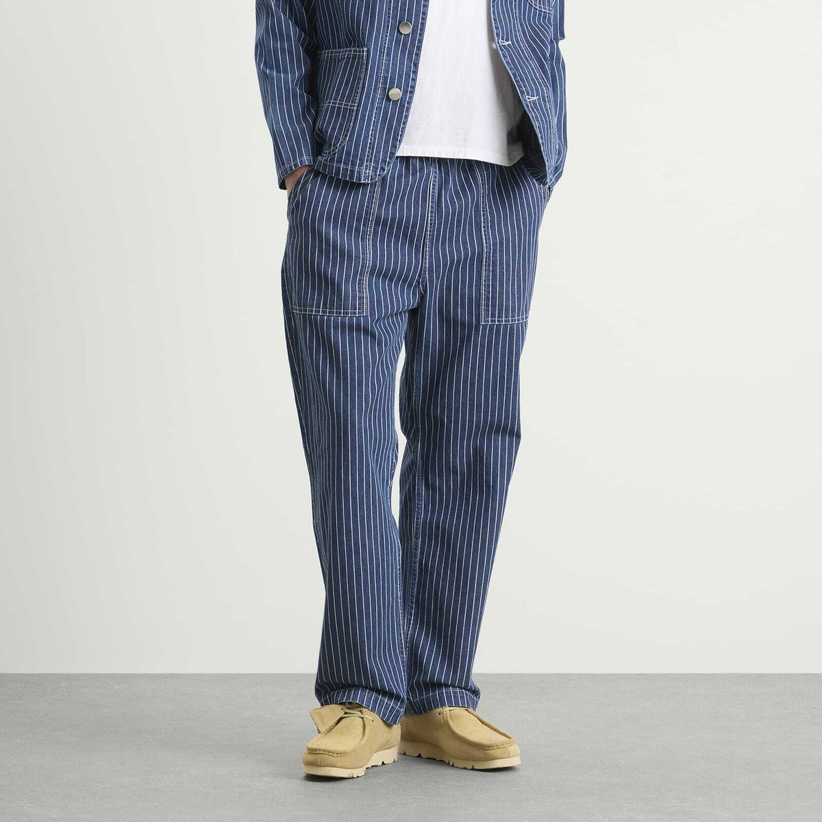 Service Works Men's Pinstripe Denim Chef Pants in Indigo
