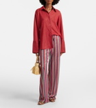Oséree Lumière striped wide-leg pants