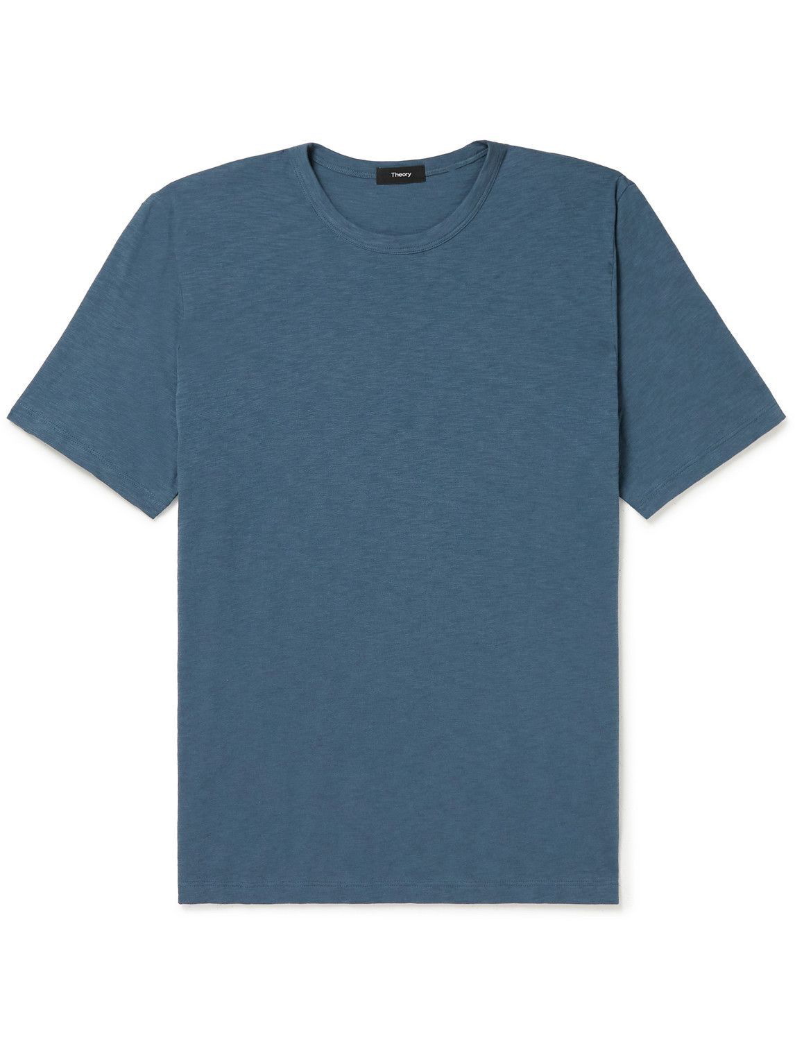 Theory - Essential Slub Cotton-Jersey T-Shirt - Blue Theory