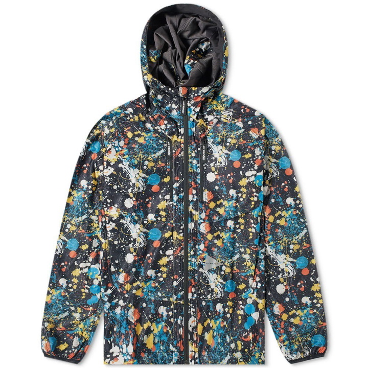 Photo: And Wander Splatter Print Raschel Rip Jacket