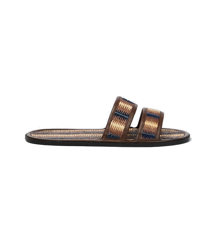 Photo: Bode Duotone leather-trimmed slides
