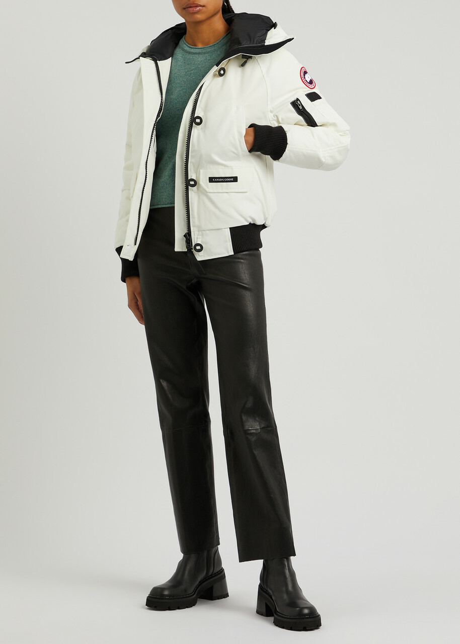 Canada Goose Chilliwack Hooded Shell Bomber Jacket White
