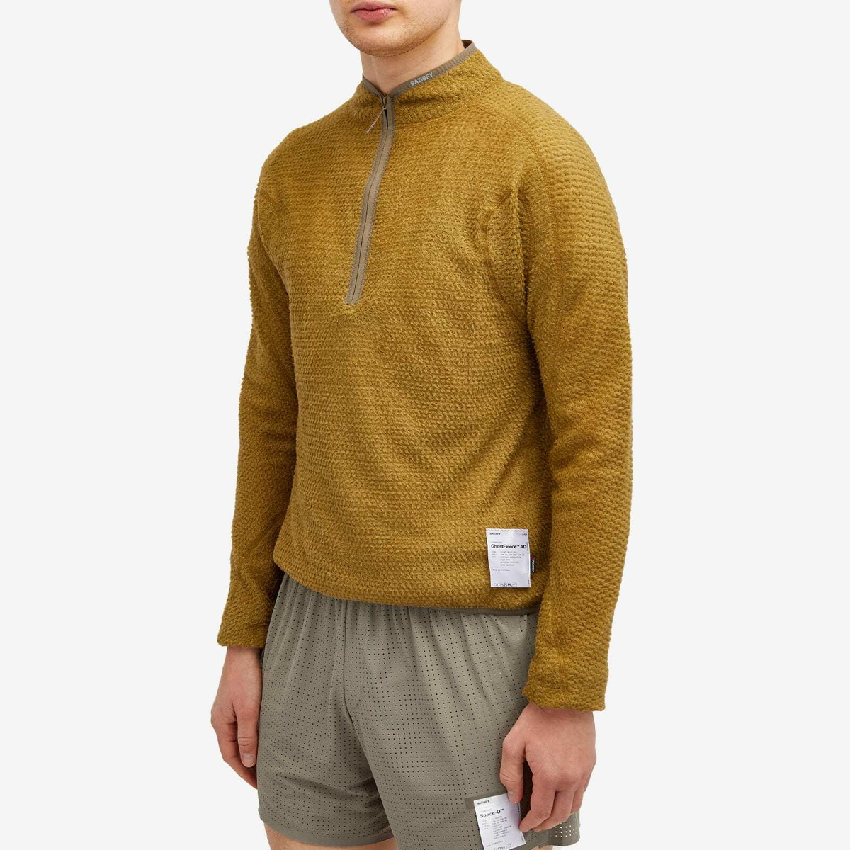 Satisfy Men's GhostFleece AD Light Half-Zip Sweatshirt in Seed Satisfy