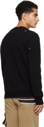 MM6 Maison Margiela Black Cotton Sweater