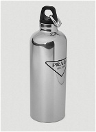 Logo Print Insulated Water Bottle in Silver