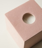 Michaël Verheyden Niez Cube suede and wooden tissue box