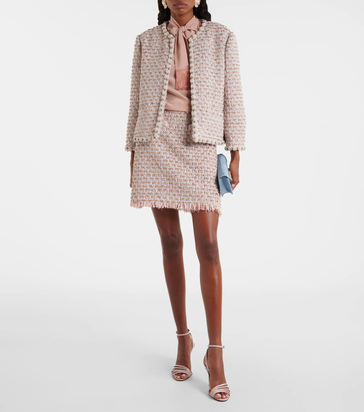 Valentino Embroidered tweed jacket