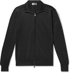 CANALI - Cotton Zip-Up Sweater - Black