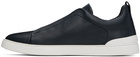 ZEGNA Navy Triple Stitch Sneakers