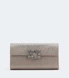 Roger Vivier Efflorescence embellished satin clutch