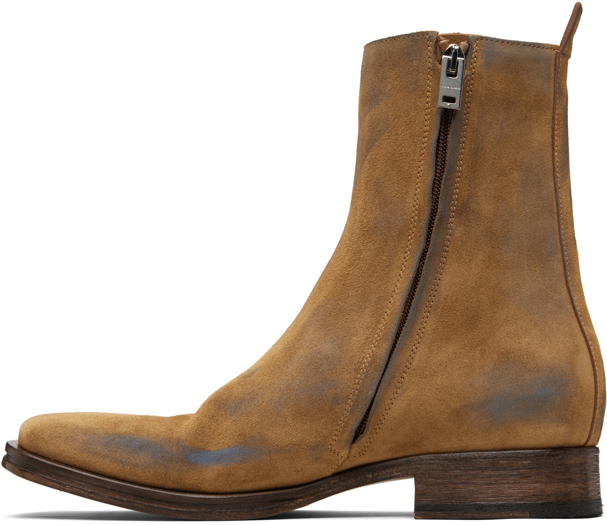 Acne Studios Tan Suede Ankle Boots