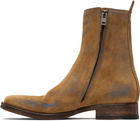 Acne Studios Tan Suede Ankle Boots