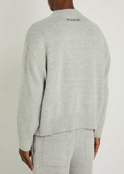 Mki Miyuki Zoku Logo-embroidered Brushed Knit Jumper Light Grey