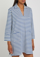 Polo Ralph Lauren Striped Cotton Mini Tunic Dress Blue