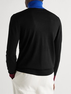 Gabriela Hearst - Jermaine Colour-Block Virgin Wool Rollneck Sweater - Black