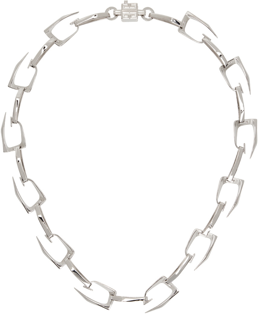 Givenchy Silver Giv Cut Necklace Givenchy