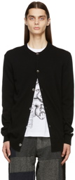 Comme des Garçons Shirt Black Knit Lambswool Crewneck Cardigan