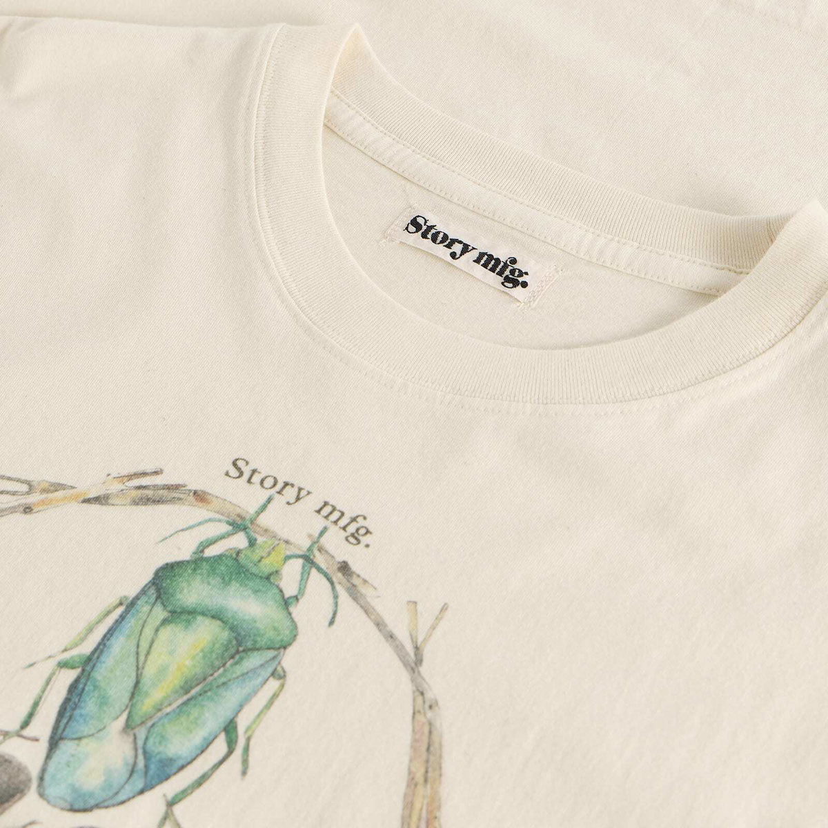 Story mfg. Grateful T-Shirt - Presented by END. in Ecru