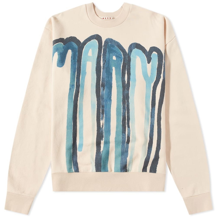 Photo: Marni Dripping Logo Crew Sweat