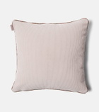Etro Pegaso embroidered cotton velvet cushion