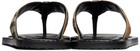 Burberry Black & Beige Check Pavilion Sandals​