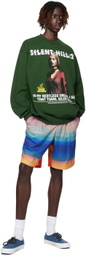 Online Ceramics Green Printed Sweatshirt