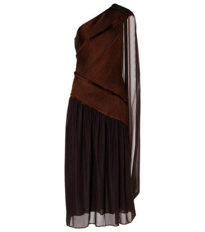 Photo: Xu Zhi Asymmetrical draped maxi dress