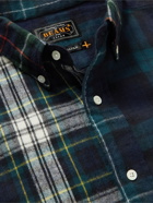 Beams Plus - Button-Down Collar Panelled Checked Cotton-Flannel Shirt - Unknown