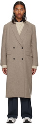 LOW CLASSIC Beige Double Long Coat