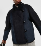 Marant Etoile Abeni shearling-lined suede jacket