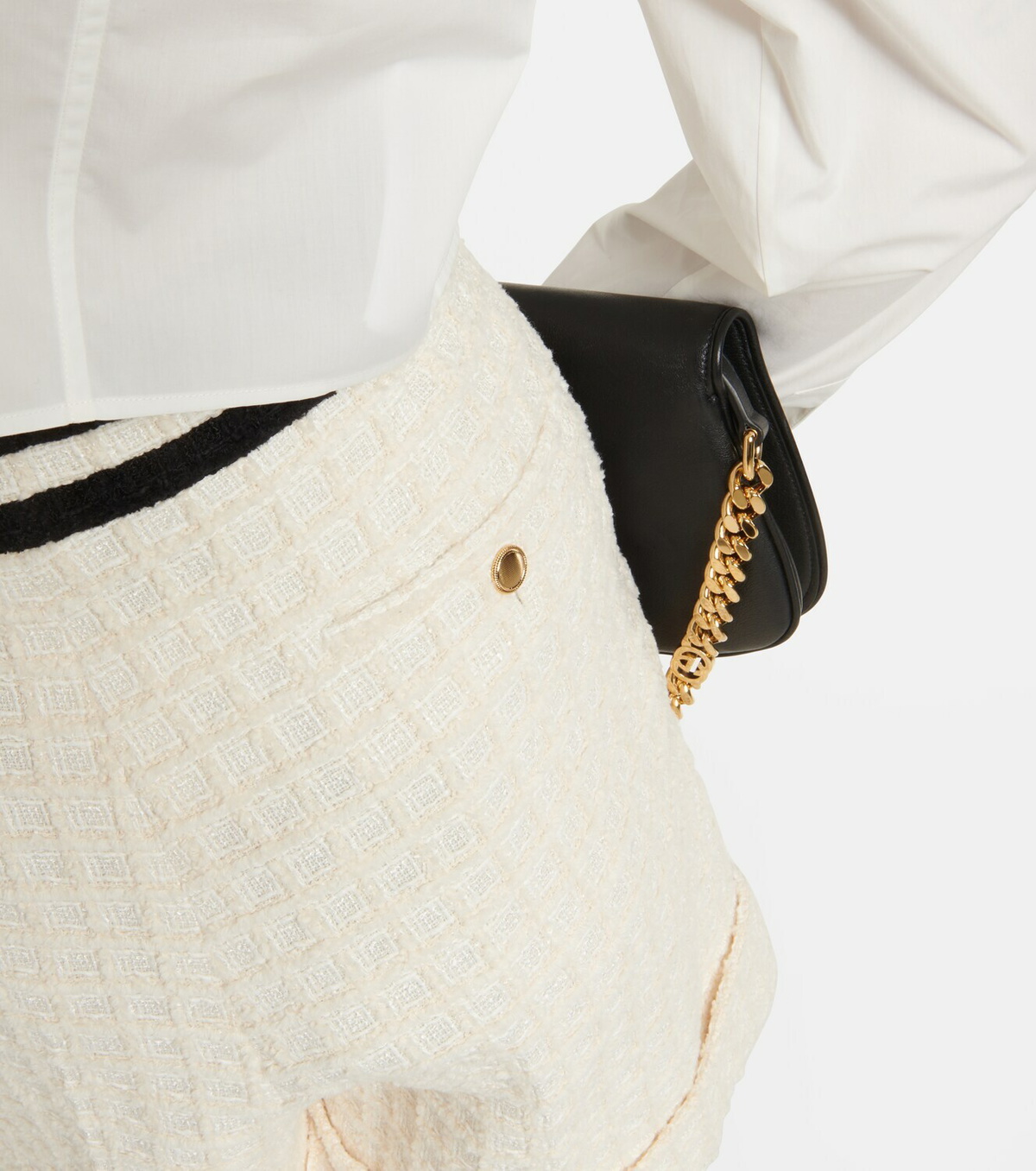 ショートパンツ GUCCI SS24 Ivory tweed shorts (776464ZAOOU 9200) WMNS) Gucci Wool Tweed Shorts 'Ivory' 776464-ZAOOU-9200