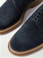 Brunello Cucinelli - Duilio Imperiale Suede Derby Shoes - Blue