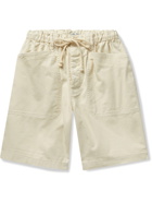 ALEX MILL - BCI Cotton-Blend Twill Drawstring Shorts - Neutrals - L