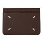 Maison Margiela Brown and Burgundy Leather Card Holder