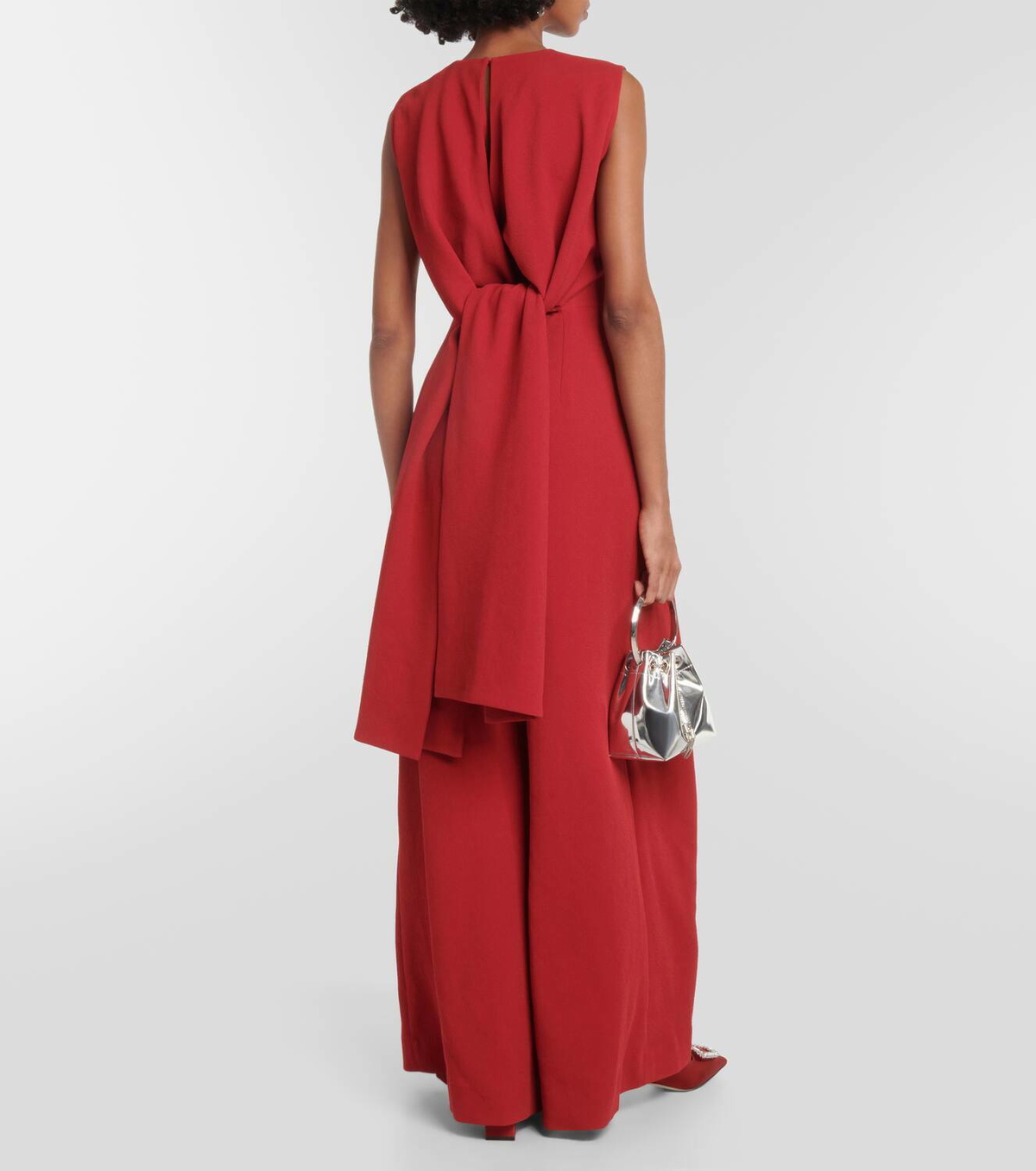 Emilia Wickstead Charmaine caped crêpe wide-leg jumpsuit