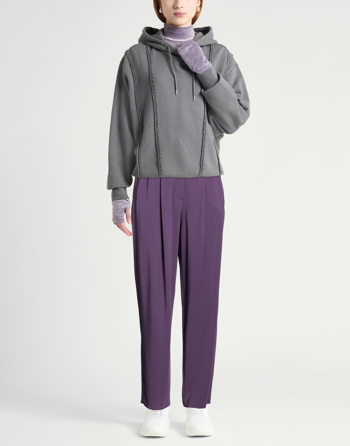 Manila Grace Womens Pants Dark in Purple