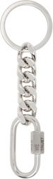 IN GOLD WE TRUST PARIS Silver Curb Chain Keychain