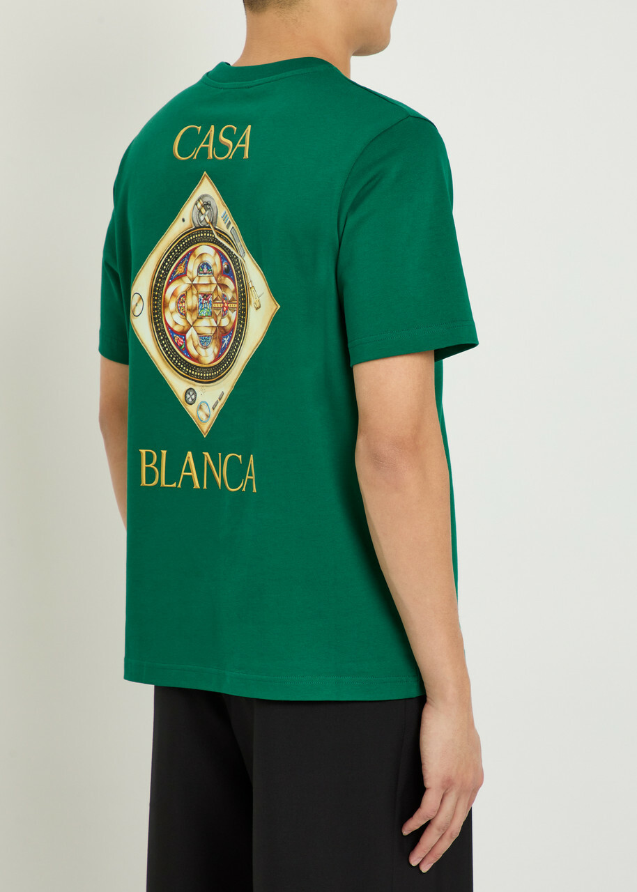 Casablanca Plafond Orne De Musique Cotton T-shirt Green