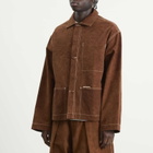 Story mfg. Men's Canvas Sot Jacket in Brown Wonky-Wear