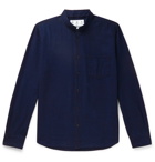 Barbour - Mile Castle Mandarin-Collar Cotton-Chambray Shirt - Blue