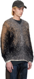 Y/Project Beige & Gray Hairy Gradient Sweater