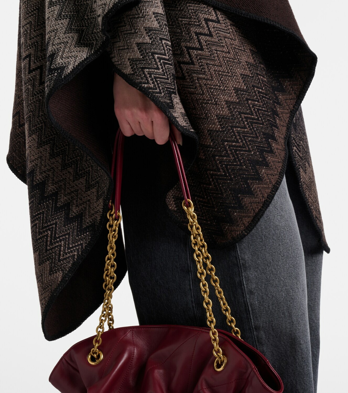 Missoni Zig Zag wool cape
