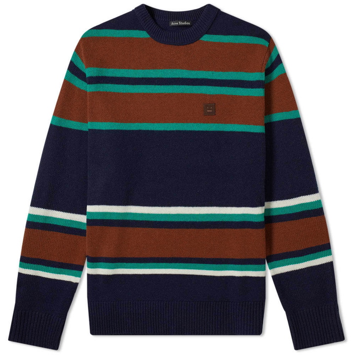 Photo: Acne Studios Nimah Stripe Face Knit Navy Multicolor