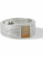 Maiden Name - Throwing Fits The Dan Sterling Silver Agate Ring - Silver