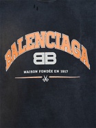 BALENCIAGA Vintage Effect Cotton Jersey T-shirt