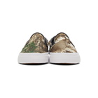 Converse Khaki and Brown Real Tree One Star CC Pro Slip-On Sneakers