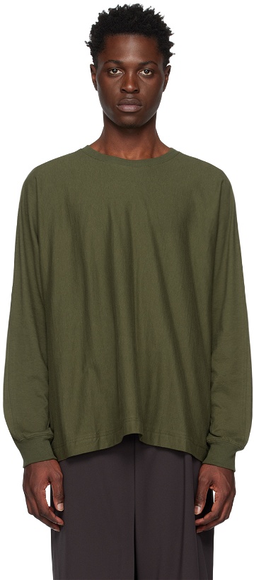 Photo: HOMME PLISSÉ ISSEY MIYAKE Green Release-T 1 Long Sleeve T-Shirt