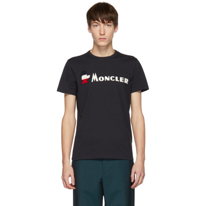 Photo: Moncler Navy Logo T-Shirt