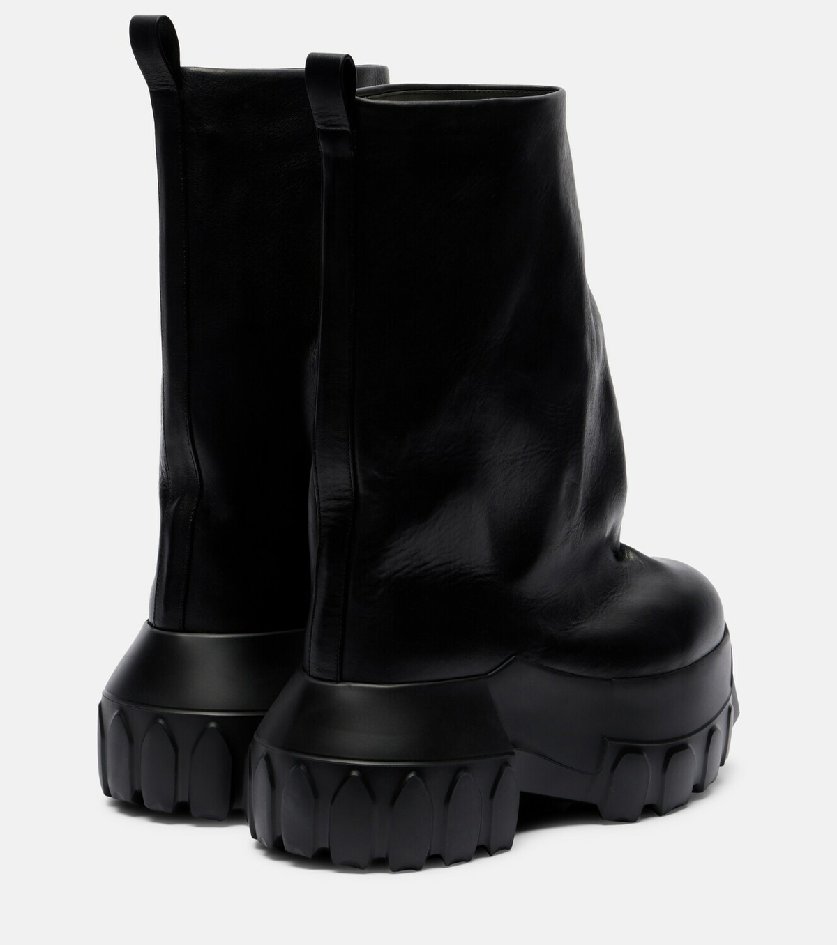 Rick Owens Mega Tractor leather mid-calf boots