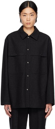 LEMAIRE Black Storm Flap Jacket